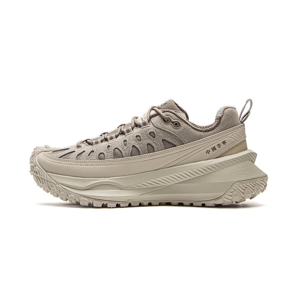 Li Ning Ranger CRC Скользкие и износостойкие Низкие повседневные кроссовки Унисекс Хаки AZGV031-5