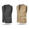 Men Waistcoat Fabulous Great Stitching Multi Pockets Outdoor Waistcoat Sleeveless Outdoor Vest Men Vest for Fishing