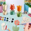 10 шт./комплект Деревянный DIY Форма Тюльпана Сборка Цветок Розы Форма Тюльпана Деревянные Детали Набор для Сборки Ручная Работа Подсолнух