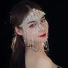 Luxury Face Chain Retro Veil Mask Bohemian Style Rhinestone Mask  for Women