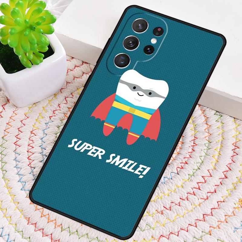 Анатомия Зуб Коронка Коронка Зуба Чехол для Телефона для Samsung Galaxy note 10 pro S26 Ultra S23 S24 FE S25 S21 S22 PLUS Чехол