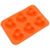 6 Cavity Heart Shaped Donut Mold Silicone Non-stick Baking Tray  Reusable Folded Donuts Maker Colorful Soft Dessert Making Tool