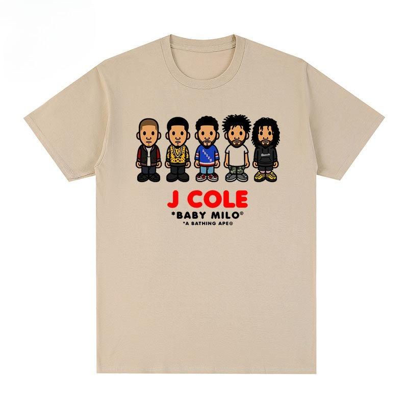 Футболка с коротким рукавом J Cole Обложка альбома Cole Винтажный европейский и американский повседневный 4 Your Eyez Only Мужская и женская футболка