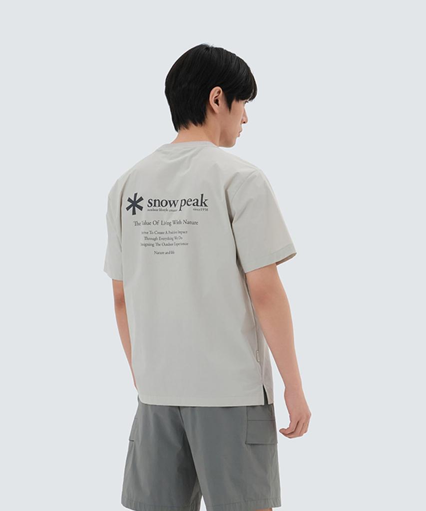 Трикотажная футболка с коротким рукавом Woven Short Sleeve T L LBG [Snow Peak] Футболка Thin-tech,