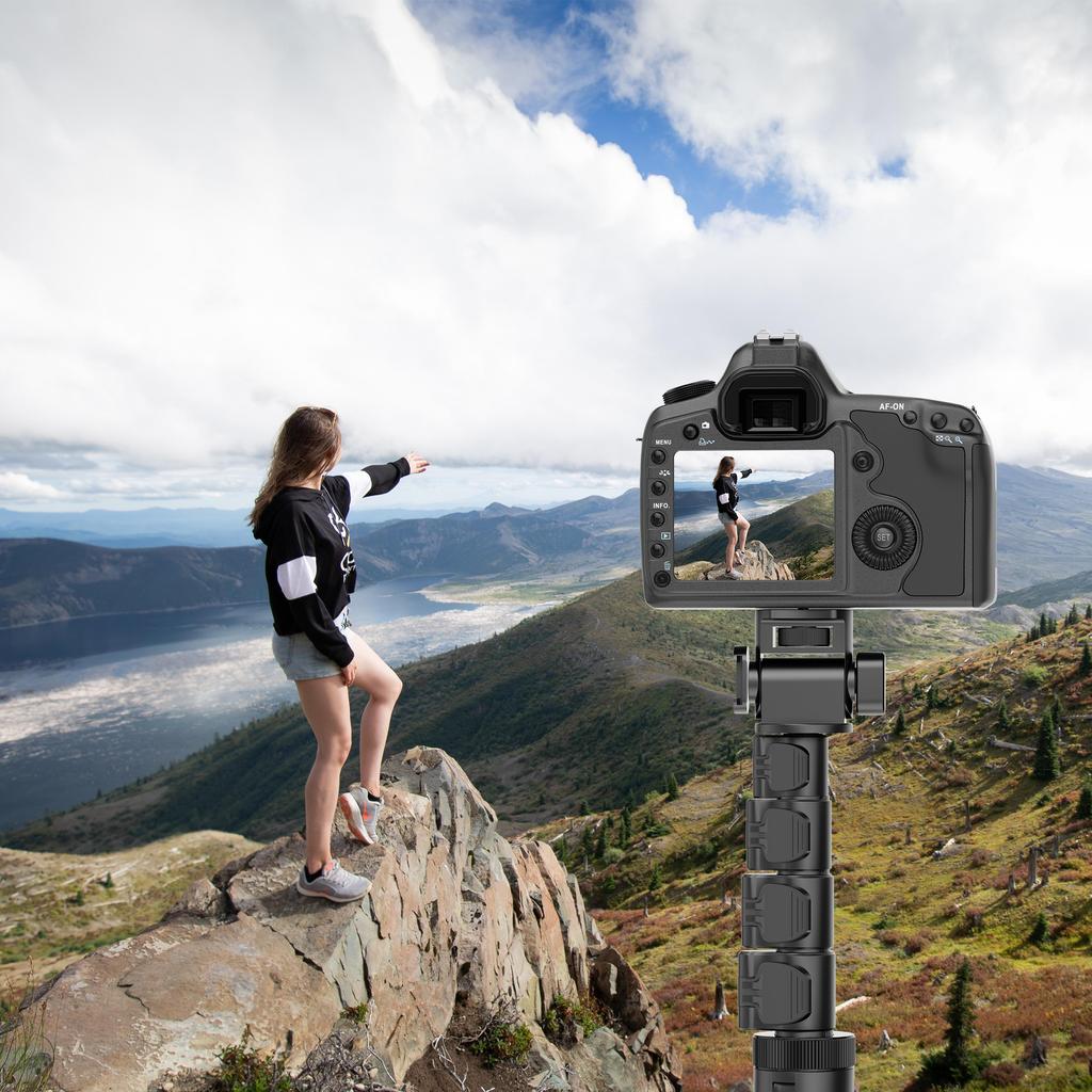 NeePho NP-Z5 2m Tripod Selfie Stick Bluetooth Remote 360° Rotation Cold Shoe Mount Compatible with Phones Cameras 7