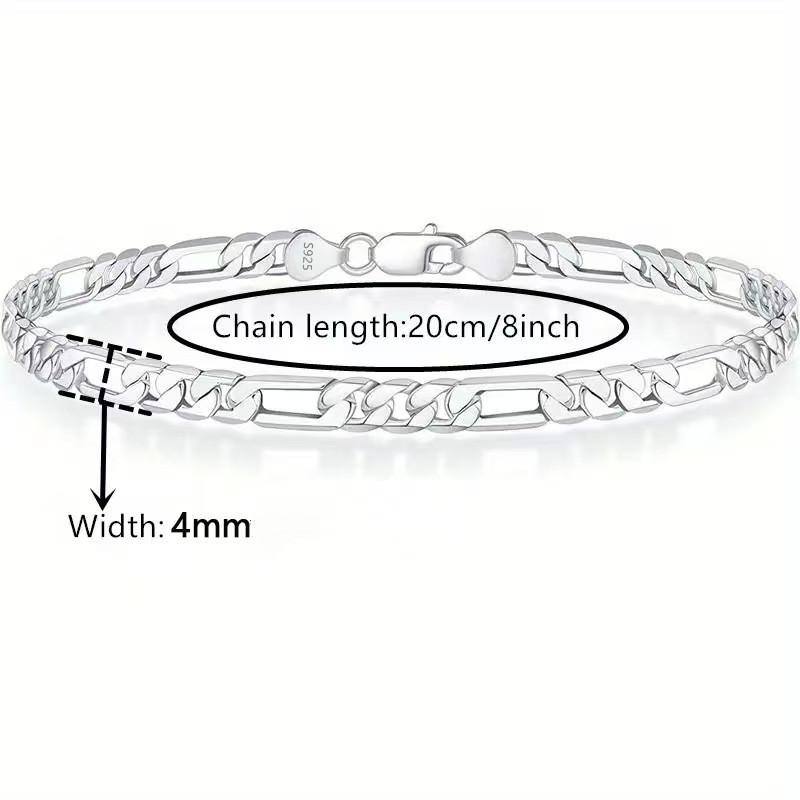 4mm Figaro Necklace for Men and Women – Popular European & American Jewelry Accessories