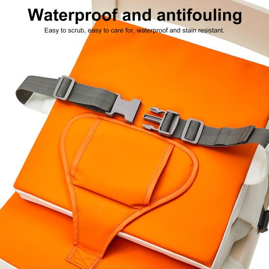 Детское сиденье-бустер для обеденного стола, кухонного стула, водонепроницаемое, устойчивое к пятнам, со спинкой и