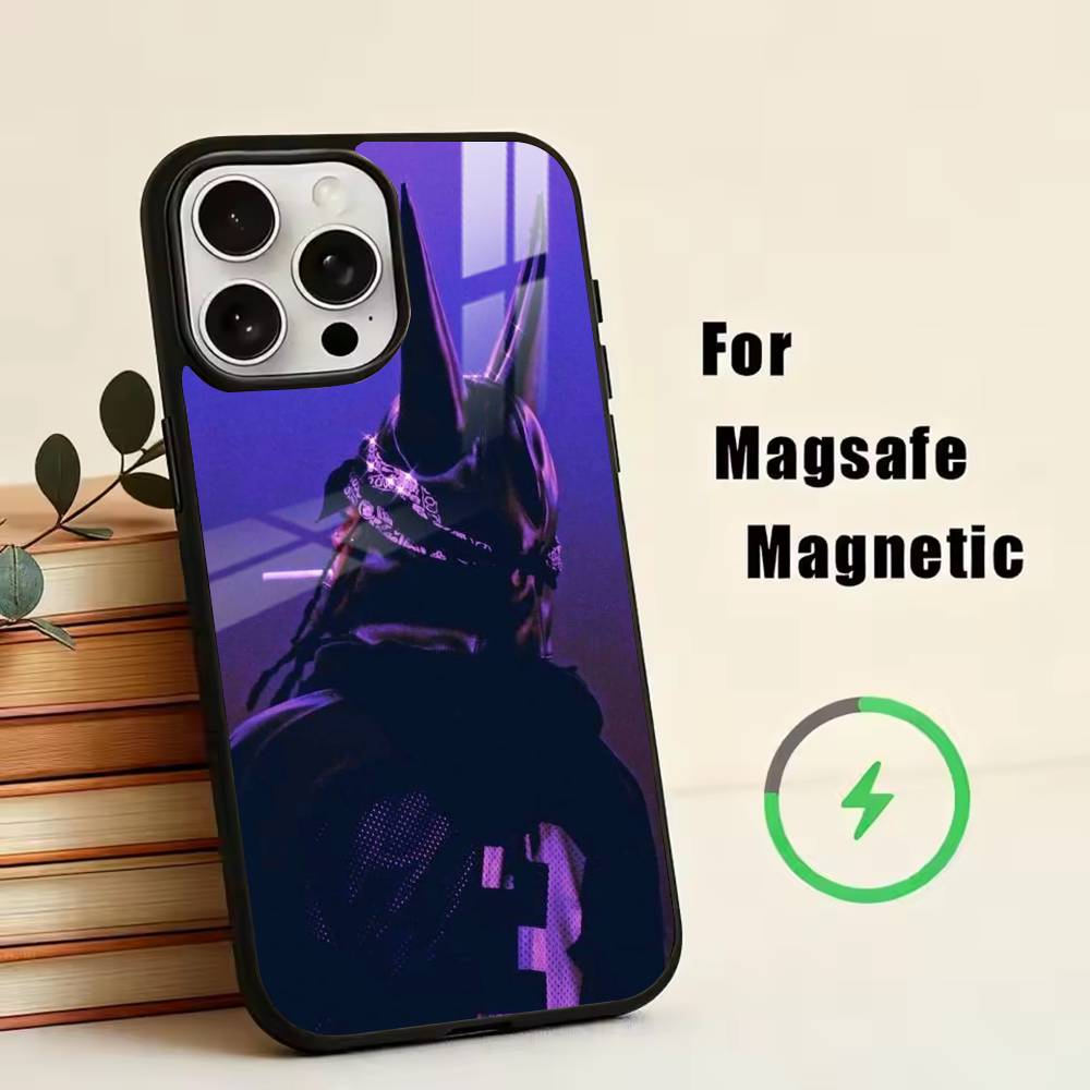 Чехол rage Playboi Carti для iPhone 17, 16, 15, 14, 13, 12, 11 Plus, Pro, магнитный, для беспроводной зарядки Magsafe