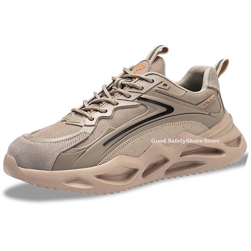 Защитные кроссовки, дышащая рабочая защитная обувь для мужчин и женщин, рабочие кроссовки с композитным носком, противоударные, защитные туфли, легкие
