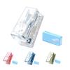 Mini Stapler Cute Portable Semitransparent Steel Construction Save Effort Office Desktop Stapler for