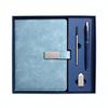Custom Logo School & Business Notebook Set Wired Glue Bound PU Leather Cover Notepad Gift for Students and Professionals