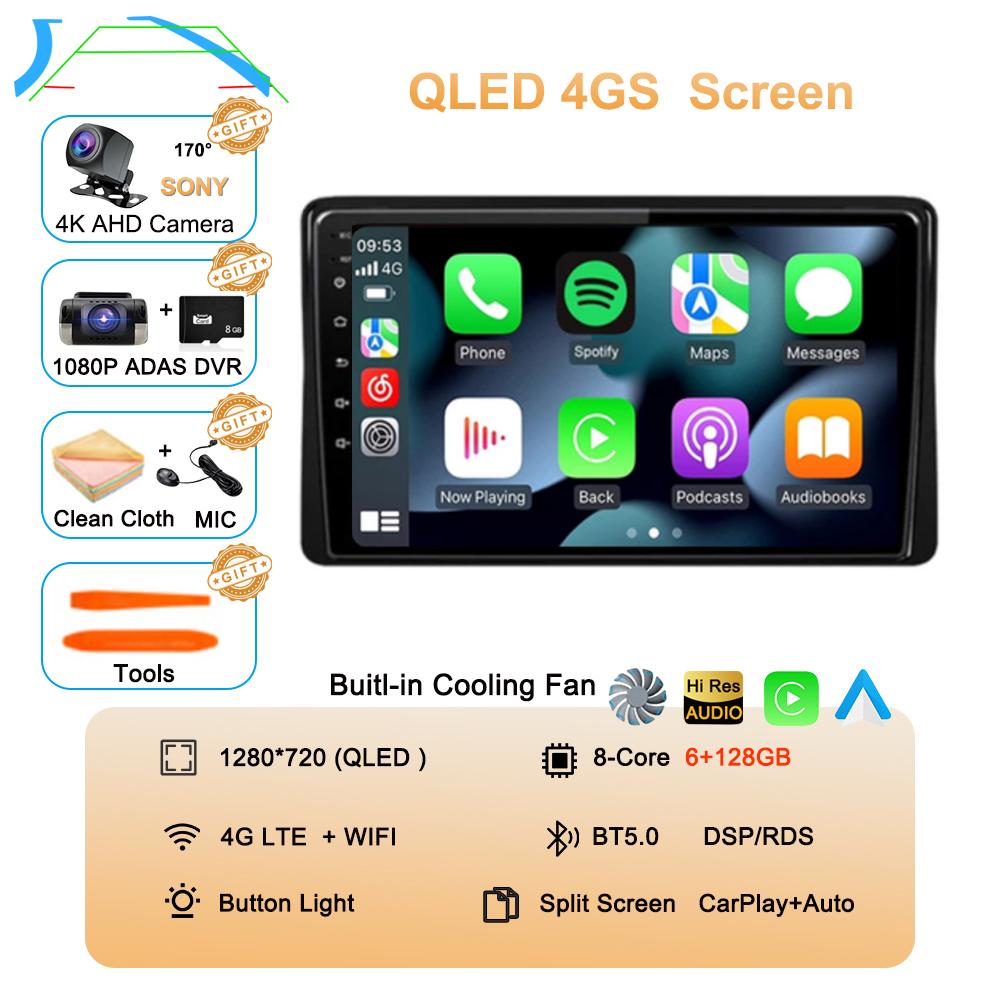 Android 14 Carplay автомобильное радио для Renault Duster HM 2 II 2020-2021 Arkana 1 I 2019-2021 Мультимедийный видеоплеер Навигация GPS 4G