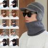 Winter Warm Cap and Scarf Set Soft Windproof Hat Scarf Outdoor Beanies Knitted Hat  Boys Girls