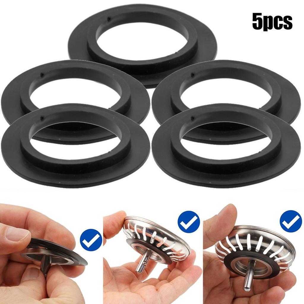 5Pcs Kitchen Sink Rubber Seal For Franke Basket Strainer Plug Kitchen Bathroom Sink Drain Seal Gasket