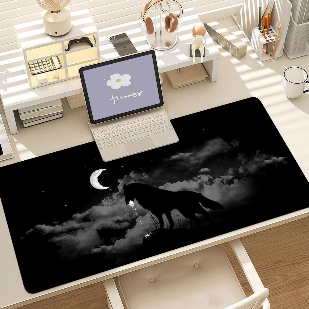 Wolf Mouse Pad Anti Slip Rubber Edge Locked Thickened Laptop Gaming Desk Mat