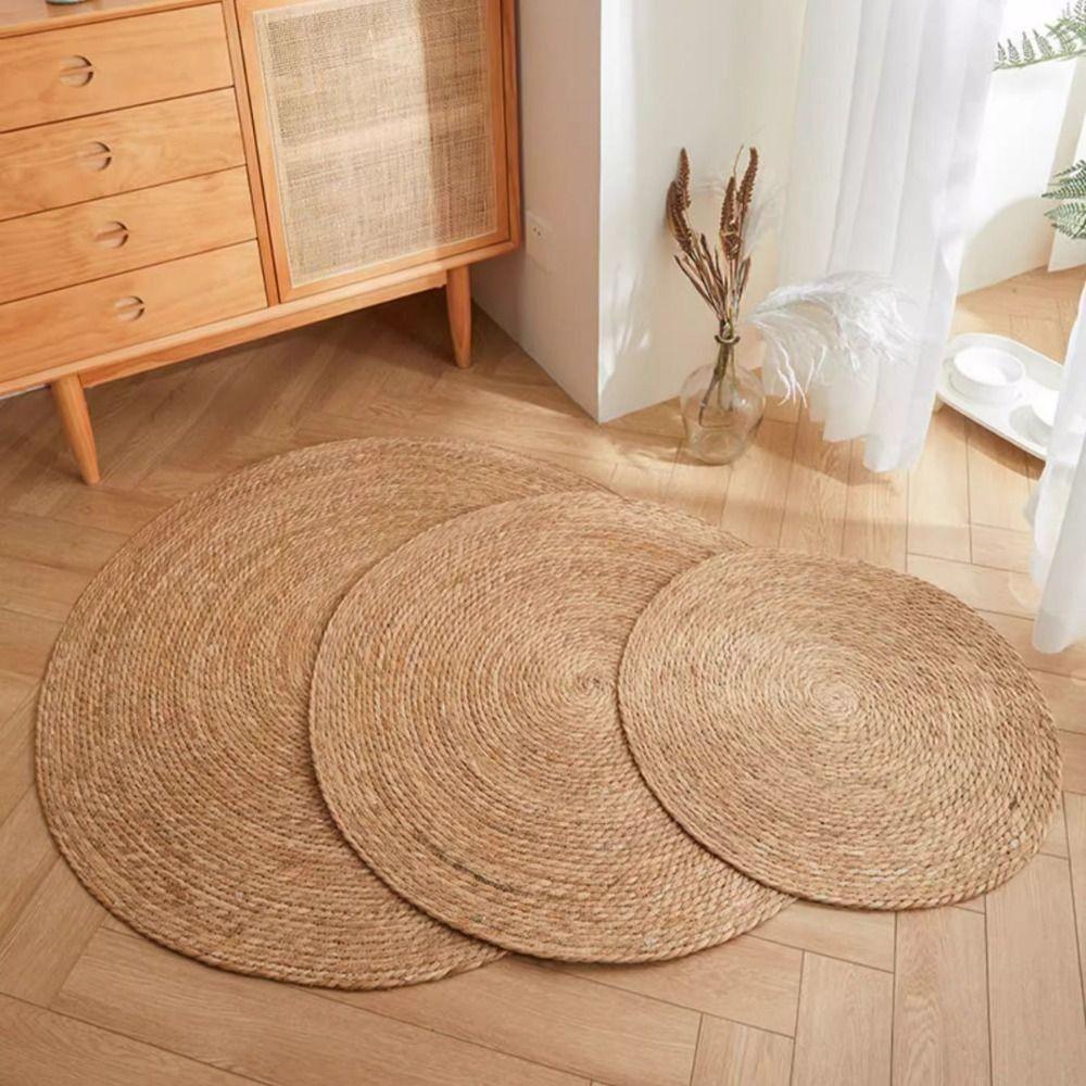 1PC Round Cat Scratch Board Hand Woven Rattan Cat Puppy Nest Kitten Scratching Mat For Cats Dogs