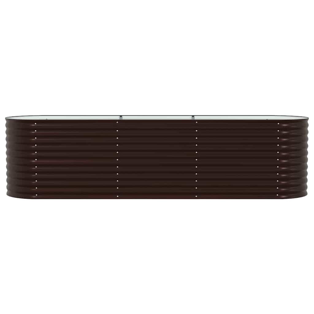 Elevated Planter Box Brown 320 x 80 x 81 cm Steel