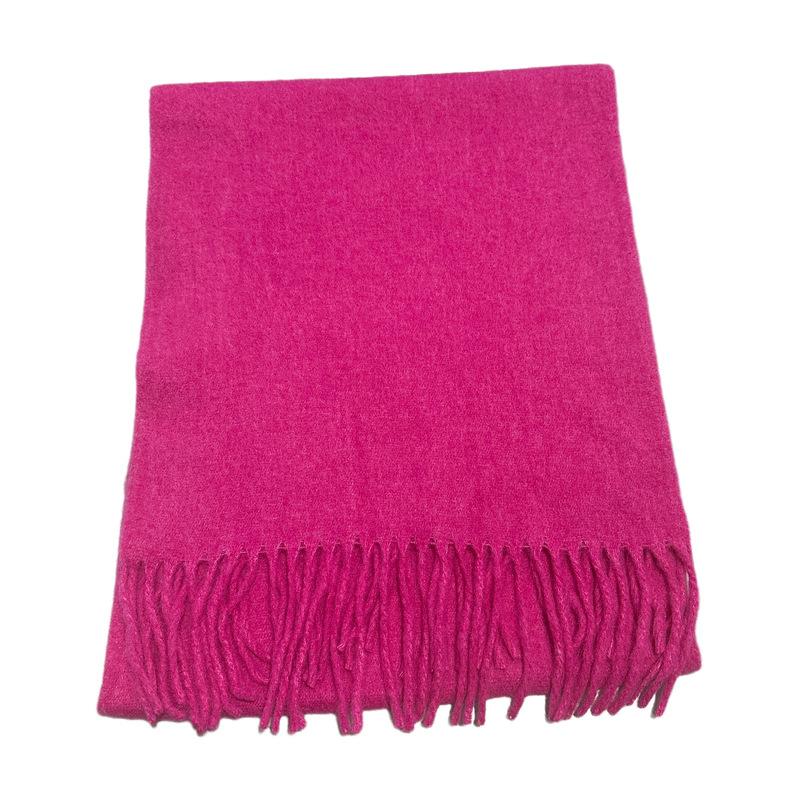 Simple Classic Design Solid Wool Blend Scarf Women Men Winter Fall Korean Version Comfortable Soft Warm Woolen Scarf Male Female