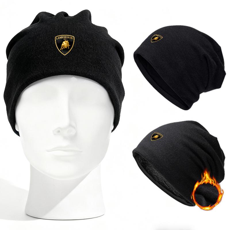 Регулируемая шапка с логотипом автомобиля, высококачественная, с плюшевой подкладкой, зимняя шапка для Lamborghini Urus Huracan Aventador, премиальные автомобильные аксессуары