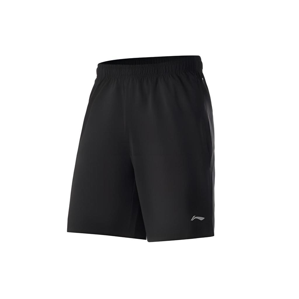 Li Ning Training Series повседневные спортивные светоотражающие быстросохнущие трикотажные шорты мужские шорты черные AKSR233-1
