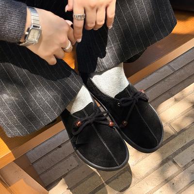 Отличная обувь на плоской подошве, удобные туфли-оксфорды с глубоким вырезом на шнуровке, новинка осени 2025 года, с круглым носком, на толстой подошве, туфли-мюли на одном педале для женщин