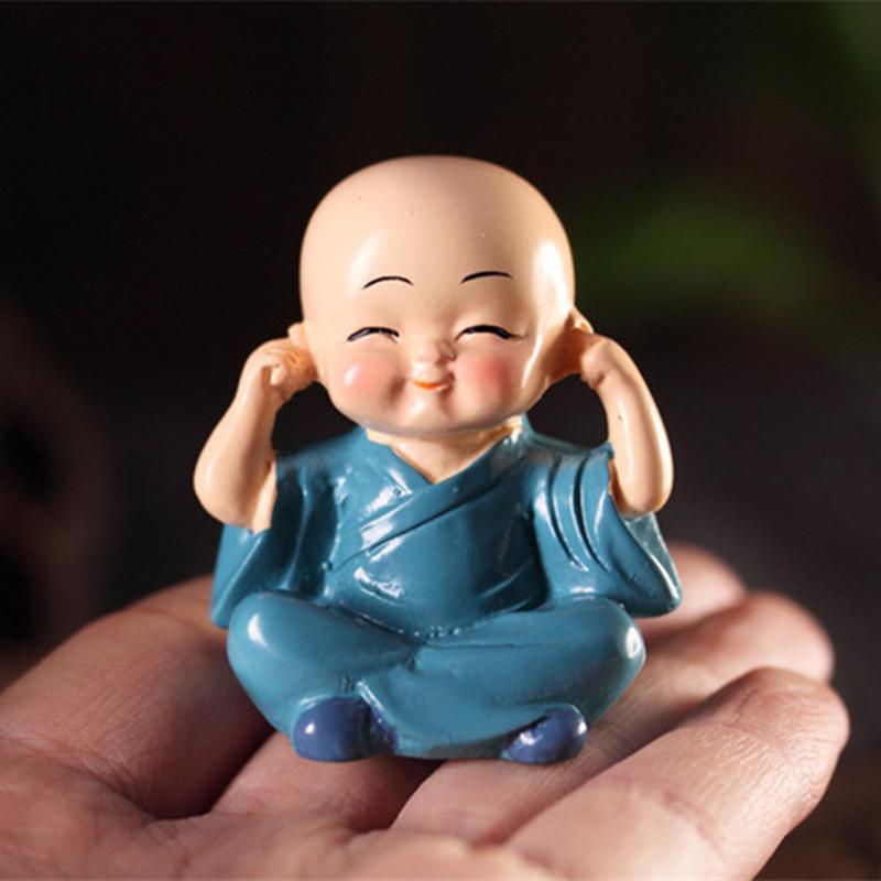 Creative 4 Little Monk Resin Ornaments, Desktop Decoration Crafts