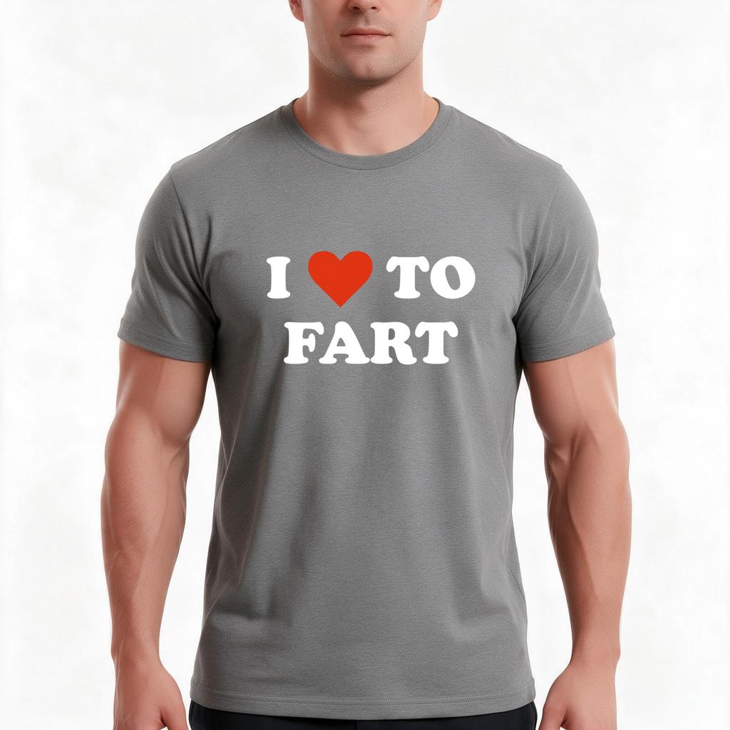 I Love To Fart Tshirt Summer Casual Cotton Tee Oversized Streetwear Tops Vintage Graphic Print Loose Fit Short Sleeve