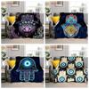 Hamsa Hand of Fatima Good Luck Charm Protection Symbol Blanket Anti Evil Eye Psychedelic Mandala Throw Blanket Lighted Blanket