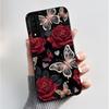 Case For TCL 20 XE 20XE 5087Z Phone Case Luxury Fashion Butterfly Flowers Black Soft TPU Silicone Protective Cover Shell Casing