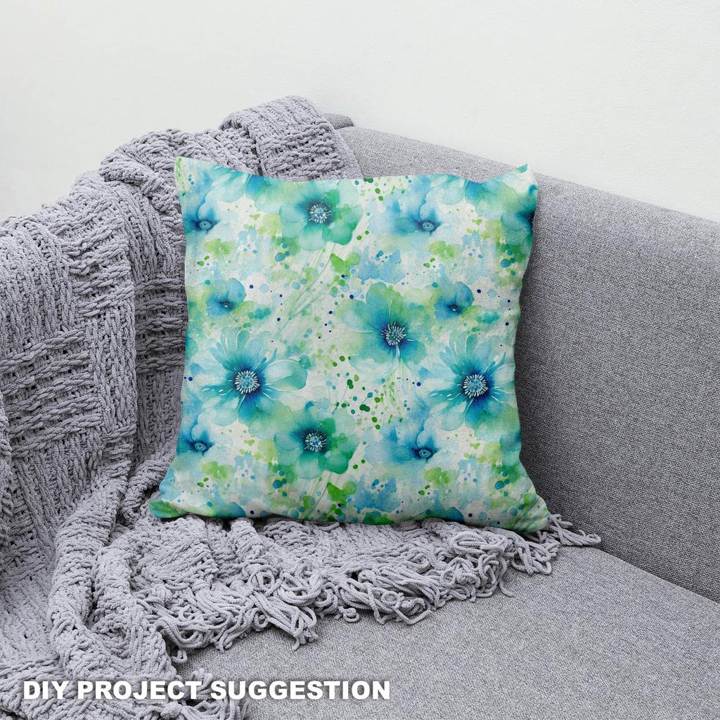 Royal Samt Stoff Polyester Zum Nähen - Motiv Blumen - Rdx2123