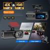Dash Cam Front and Rear 2.4G WiFi 4K+1080P and 1.47" Screen DashCam with 24H Night Vision Parking Monitor Loop Recording WDR GPS