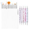 YIKOOLIN 20pcs Nail Art Painting Brush Pen Tools Kit UV Gel 15pcs Nail Art Brushes Kit with 5pcs Nail Dotting Pens Nail Art Set