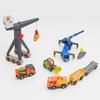 Wooden Construction Crane Toy Set Wooden Tracks Accessories Engineering Vehicle Fit ALL Brands of Wooden Train Tracks