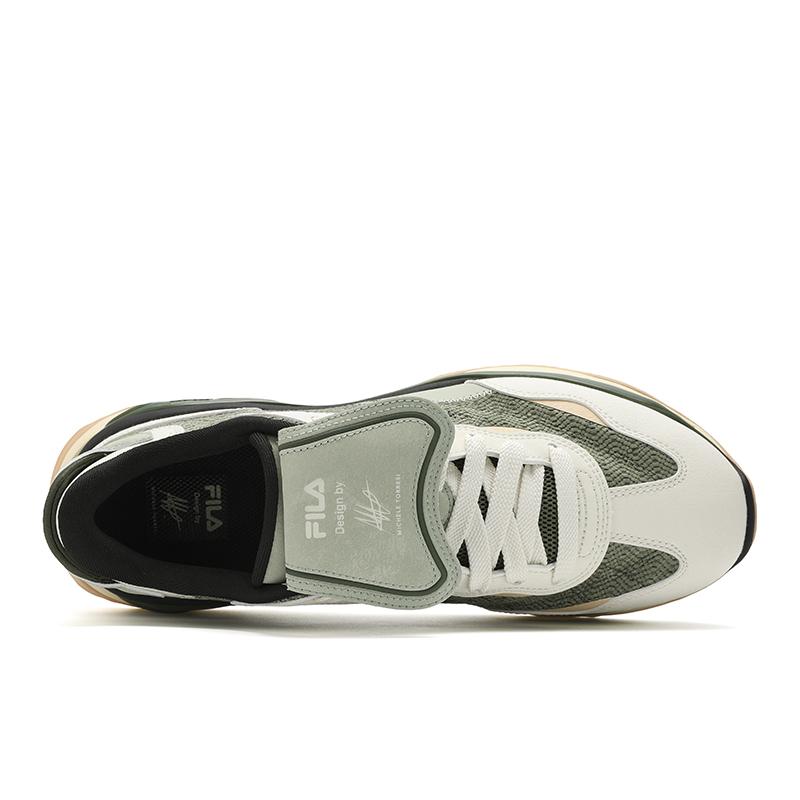 Fila KM2 Удобные Прочные Повседневные Кроссовки с Низким Верхом Мужские кроссовки Серо-зеленые F12M513102FPC
