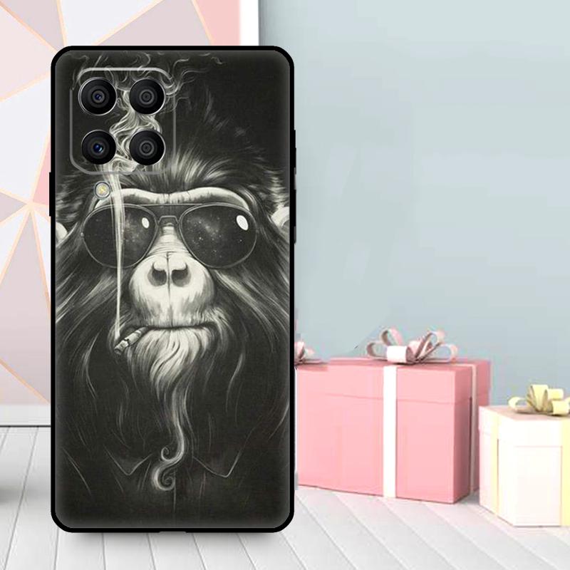 Мультяшный чехол-обезьянка для Samsung Galaxy M56 M52 M32 M53 M16 M11 M21 M31 M35 M12 M13 M14 M15 M36 M55 M34 M54