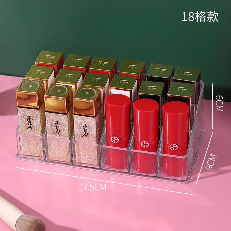 36 сетчатый прозрачный ящик для хранения помады, полка для демонстрации карандашей для бровей и лаков для ногтей, настольный ящик для хранения косметики, полка для помады