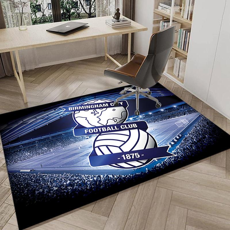 Birming-ham Football Club Printed Area Rug for Office, Chair Rug, Decorative Carpet Floor Mat, Large Size Fan gifts Christmas gifts