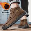 Spring/Autumn Men's Lace-up Large Size Retro Casual Shoes Casual Shoes Autumn/winter Plus Velvet Warm Handmade Ankle Boots
