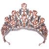 Барочные старинные великолепные хрустальные свадебные тиары для королевы, бронзовая роскошная свадебная корона, украшения для волос, аксессуары для невесты