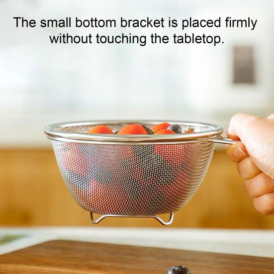 Смесительная миска из нержавеющей стали со ситом 2 в 1 Многофункциональный таз-сито с ручкой для смешивания теста яиц сливок мытья слива фруктов риса