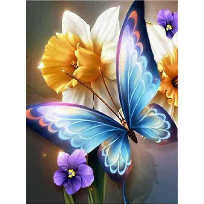 Butterfly DIY 5D Diamond Painting Full Round Rhinestone Animal Mosaic Diamond Embroidery Flowers Cross Stitch Home Decor