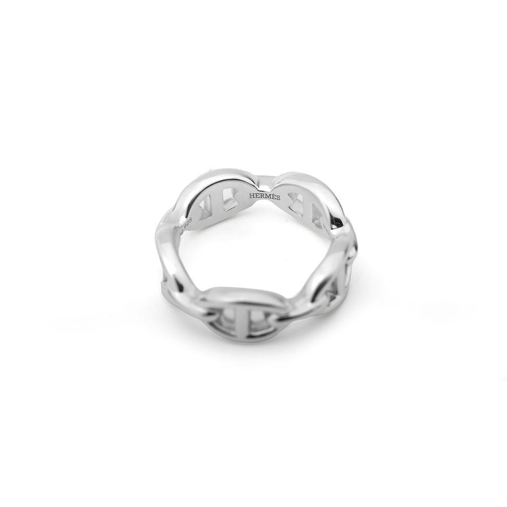 Hermes Кольцо Chaine DAncre Enchainee Женское кольцо Серебро H109507B