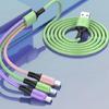 USB-кабель для зарядки GIMIRO 3 в 1. Кабель для быстрой зарядки типа C. Совместим с большинством смартфонов. 120 см, цветной.