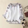 Women's Summer Ethnic Style Embroidery T Shirt Temperament Loose Comfortable Tops