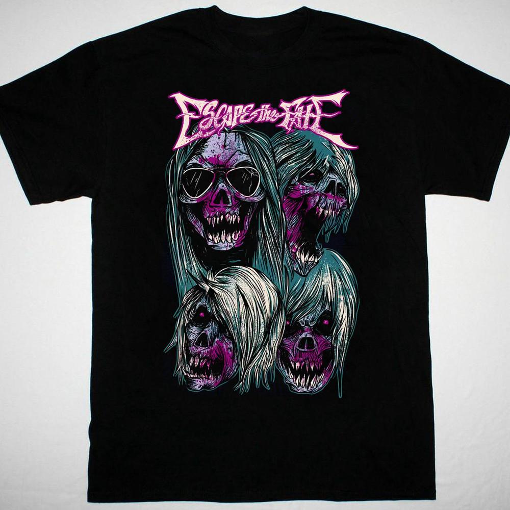 hot Escape The Fate Band Full Size Black 100% Cotton Shirt Unisex T-Shirt