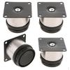 6cm Height Stainless Steel Furniture Kitchen Feet Legs 2inch Round Cabinets, Sofa, Tables, Pack of 4