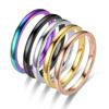 5Pcs Fine Light Plate Ring Titanium Steel Ring Simple Stainless Steel Jewelry Couple Titanium Steel Finger Ring