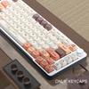 134Keys PBT Keycaps Coffee Cat Theme MOA Profile Keycaps 5 Sides Dye Sublimation Keycaps for Mechanical Keyboard 60% 65% 75% 100%