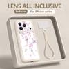 Чехол-шнурок с ярким цветочным узором для iPhone 17 Pro Max iPhone 16 15 Pro Max 14 13 11 16E 17E Ударопрочный бампер Браслет Чехол