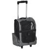 Dog Carrier, 2-in-1 Rolling Trolley Backpack, Telescopic Handle, 42 x 25 x 55 cm, Grey